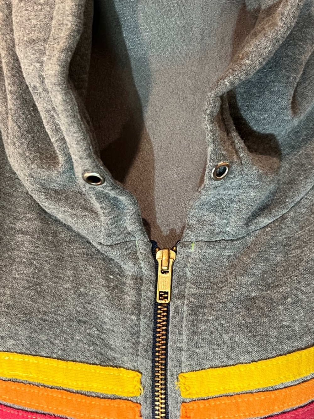 Aviator Nation Rainbow 5 Stripe Zip Hoodie - Picture 6 of 8